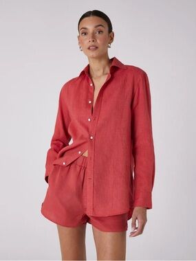 With Nothing Underneath The Boyfriend in Linen